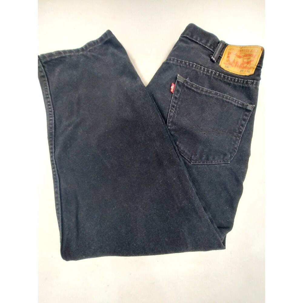 Levi's Men's 550 2013 Relaxed Taper Jeans Black Sz 38x30 Fit 38x28